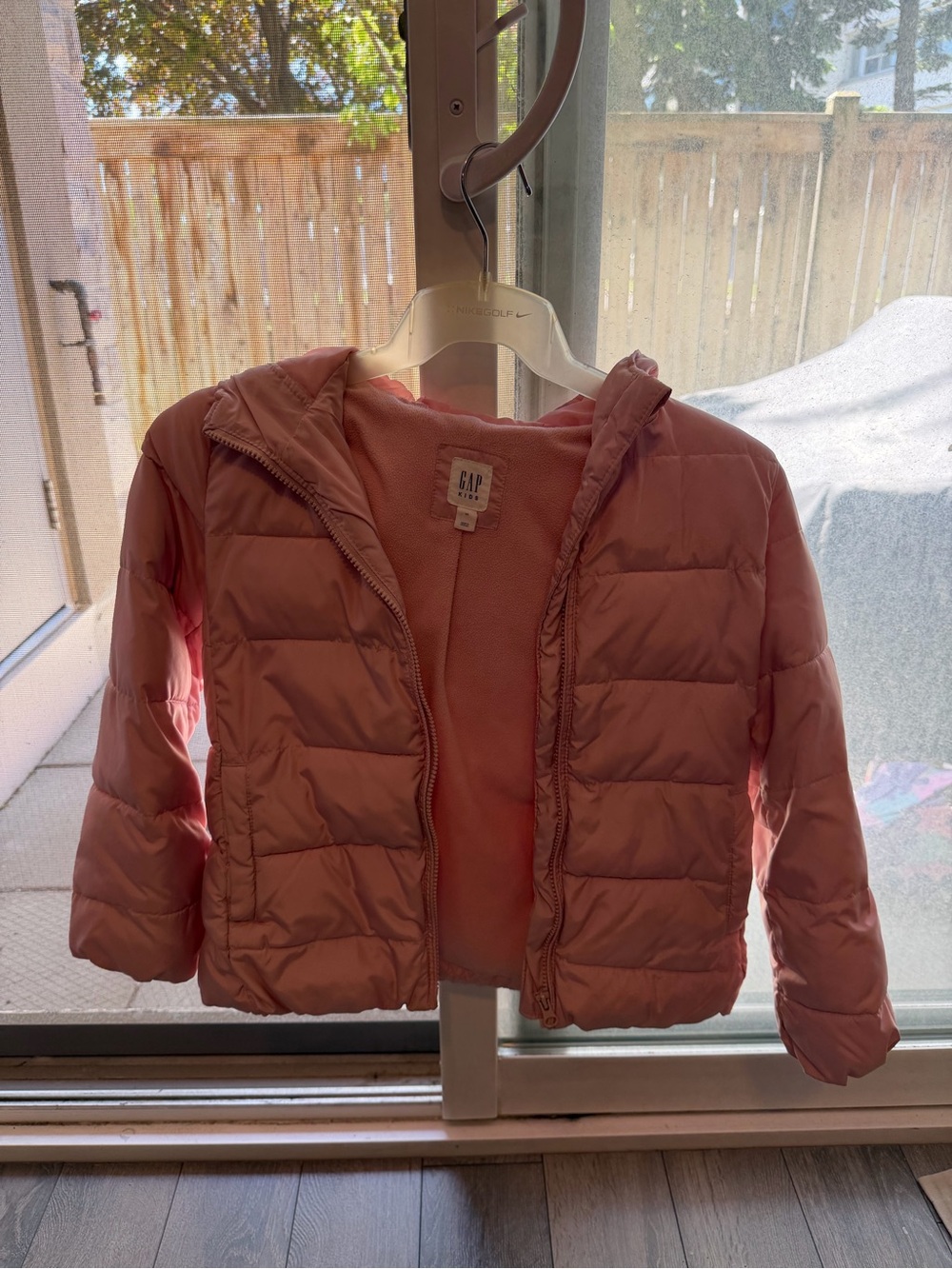 GAP Kids Pink Quilted Puffer Jacket with Hood